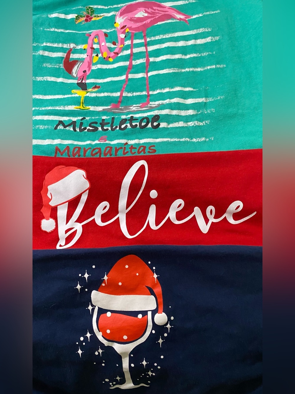 3 FESTIVE HOLIDAY SHIRTS-JASON MAXWELL-HOLIDAY-SUN BAY IN RED TEAL AND NAVY